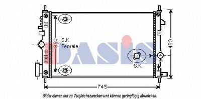 AKS DASIS 150098n -  Радиатор, охлаждение двигателя